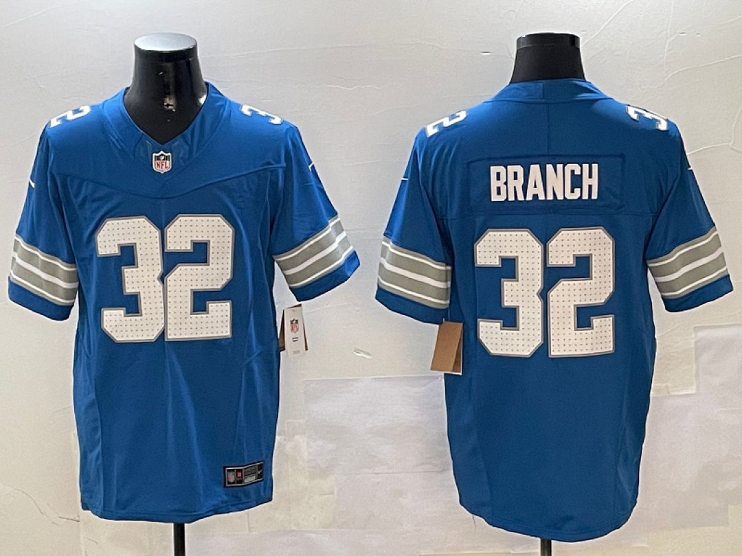 Brian Branch #32 Detroit Lions Blue Home Jersey - actual product photo 1