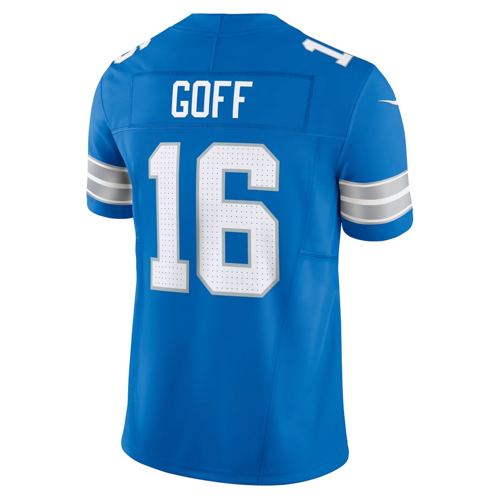 Jared Goff #16 Detroit Lions Blue jersey — product view 3