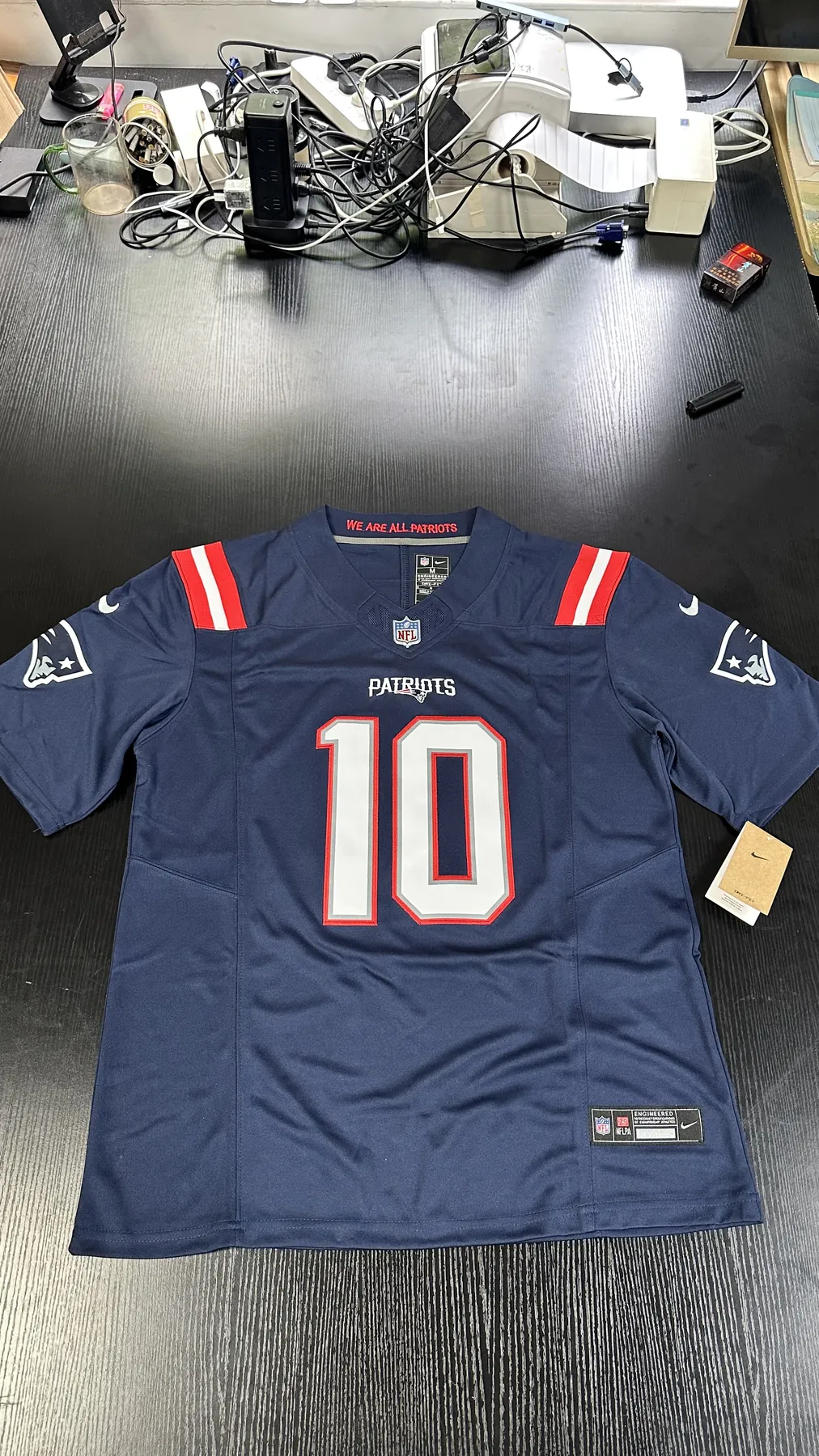 Drake Maye #10 New England Patriots Navy Home Jersey - Image 4