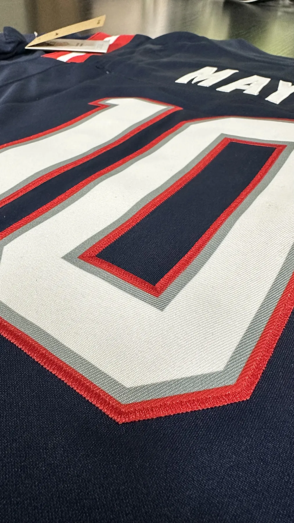 Drake Maye #10 New England Patriots Navy Home Jersey - Image 12