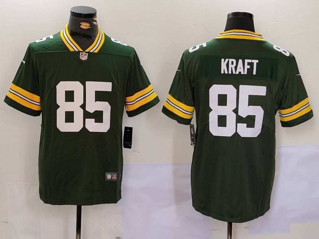 Tucker Kraft #85 Green Bay Packers Green Home Jersey - actual product photo