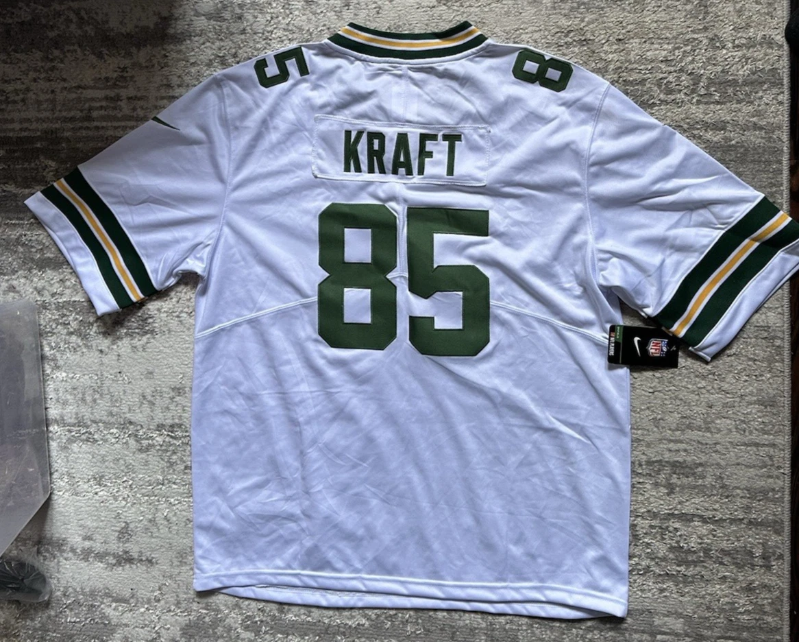 Tucker Kraft #85 Green Bay Packers White Away Jersey - actual product photo 2