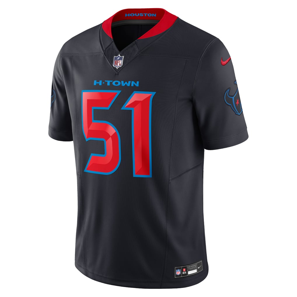 Will Anderson Jr. #51 Houston Texans Navy H-Town Jersey - front