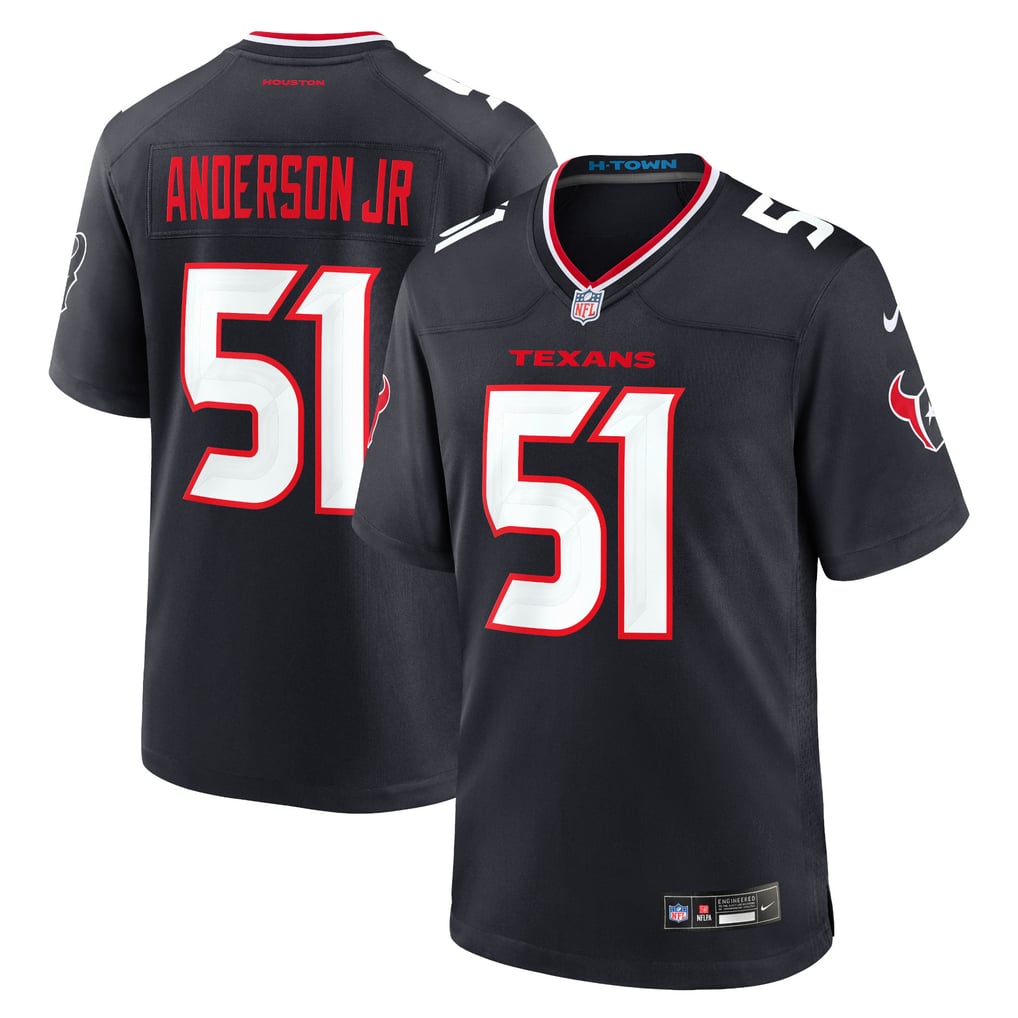 Will Anderson Jr. #51 Houston Texans Navy Home Jersey - front and back reference