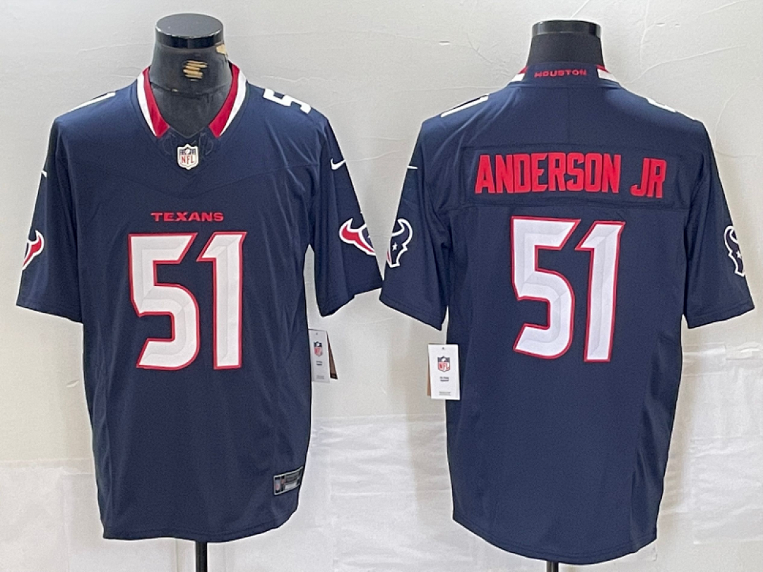 Will Anderson Jr. #51 Houston Texans Navy Home Jersey - actual product photo 1