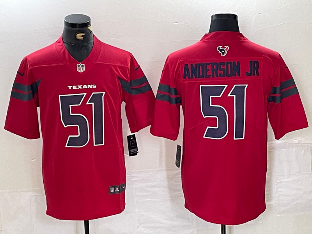 Will Anderson Jr. #51 Houston Texans Red Alternate Jersey - actual product photo 1