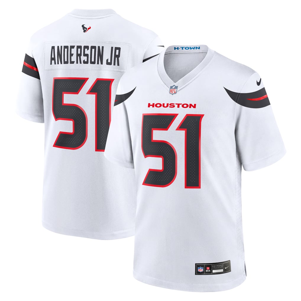 Will Anderson Jr. #51 Houston Texans White Away Jersey - front and back reference