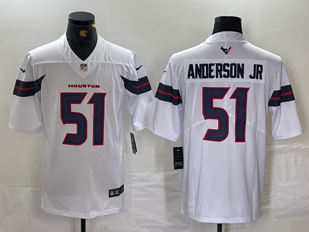 Will Anderson Jr. #51 Houston Texans White Away Jersey - actual product photo 1