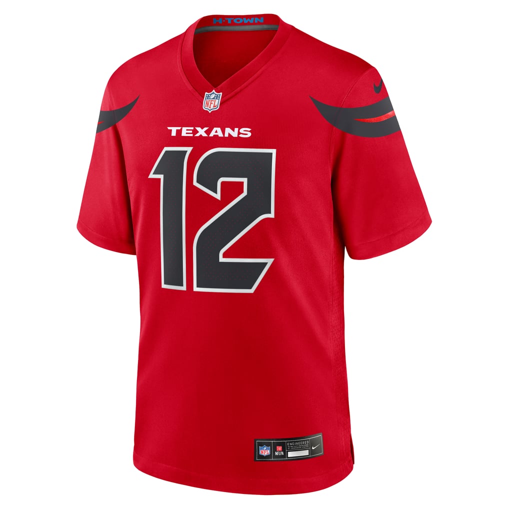 Nico Collins #12 Houston Texans Red Alternate Jersey - front reference
