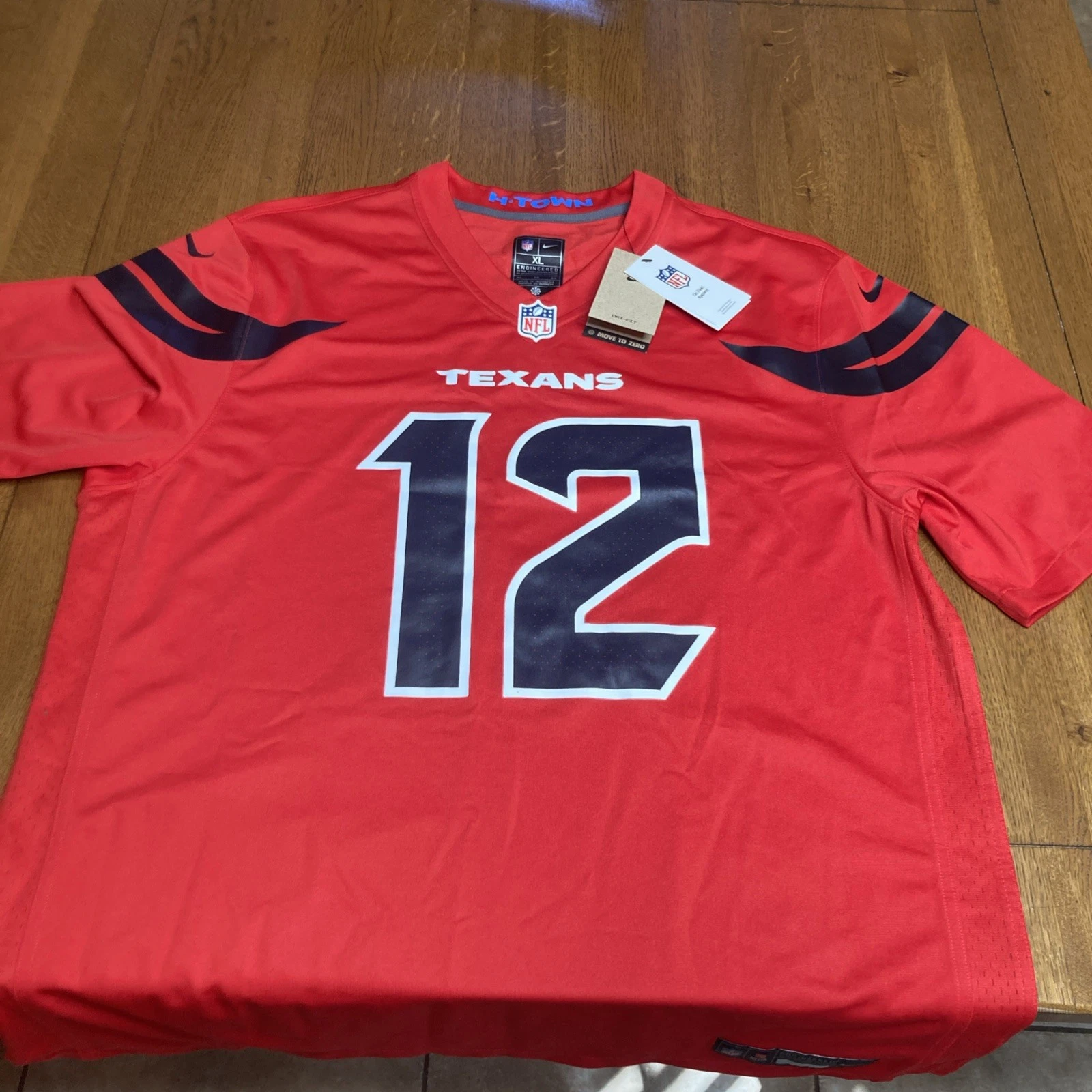 Nico Collins #12 Houston Texans Red Alternate Jersey - actual product photo 1
