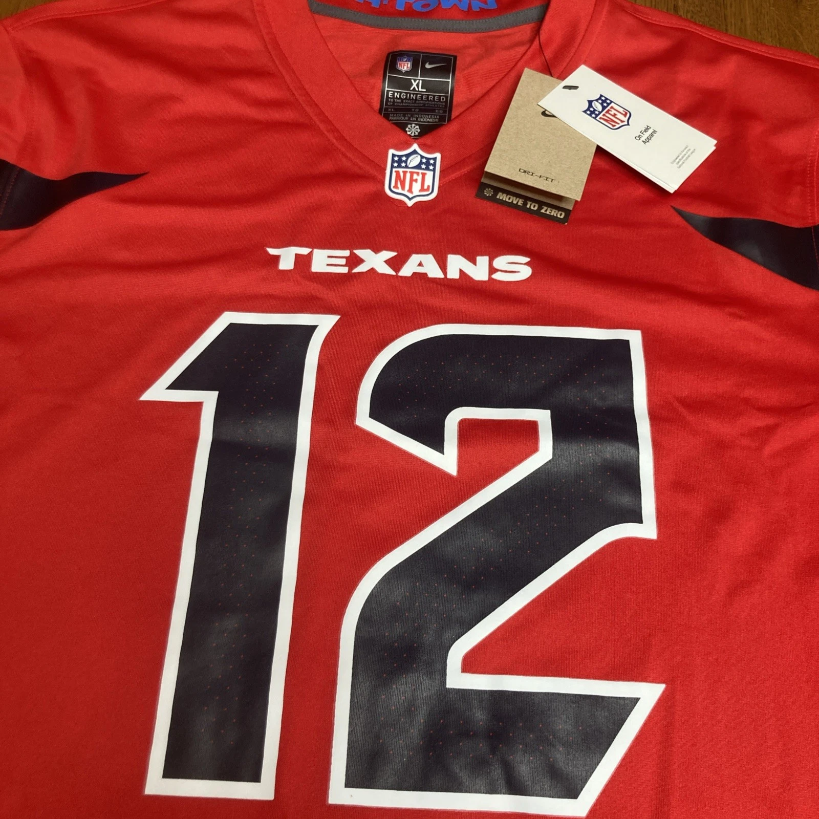 Nico Collins #12 Houston Texans Red Alternate Jersey - actual product photo 2