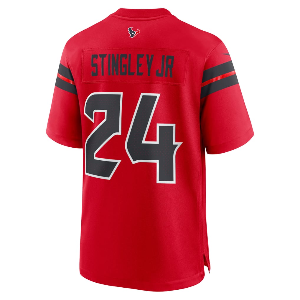 Derek Stingley Jr. #24 Houston Texans Red Alternate Jersey - back reference