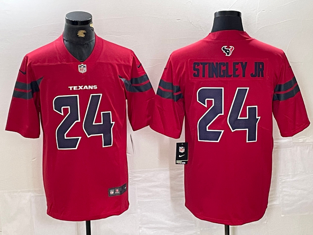 Derek Stingley Jr. #24 Houston Texans Red Alternate Jersey - actual product photo 1
