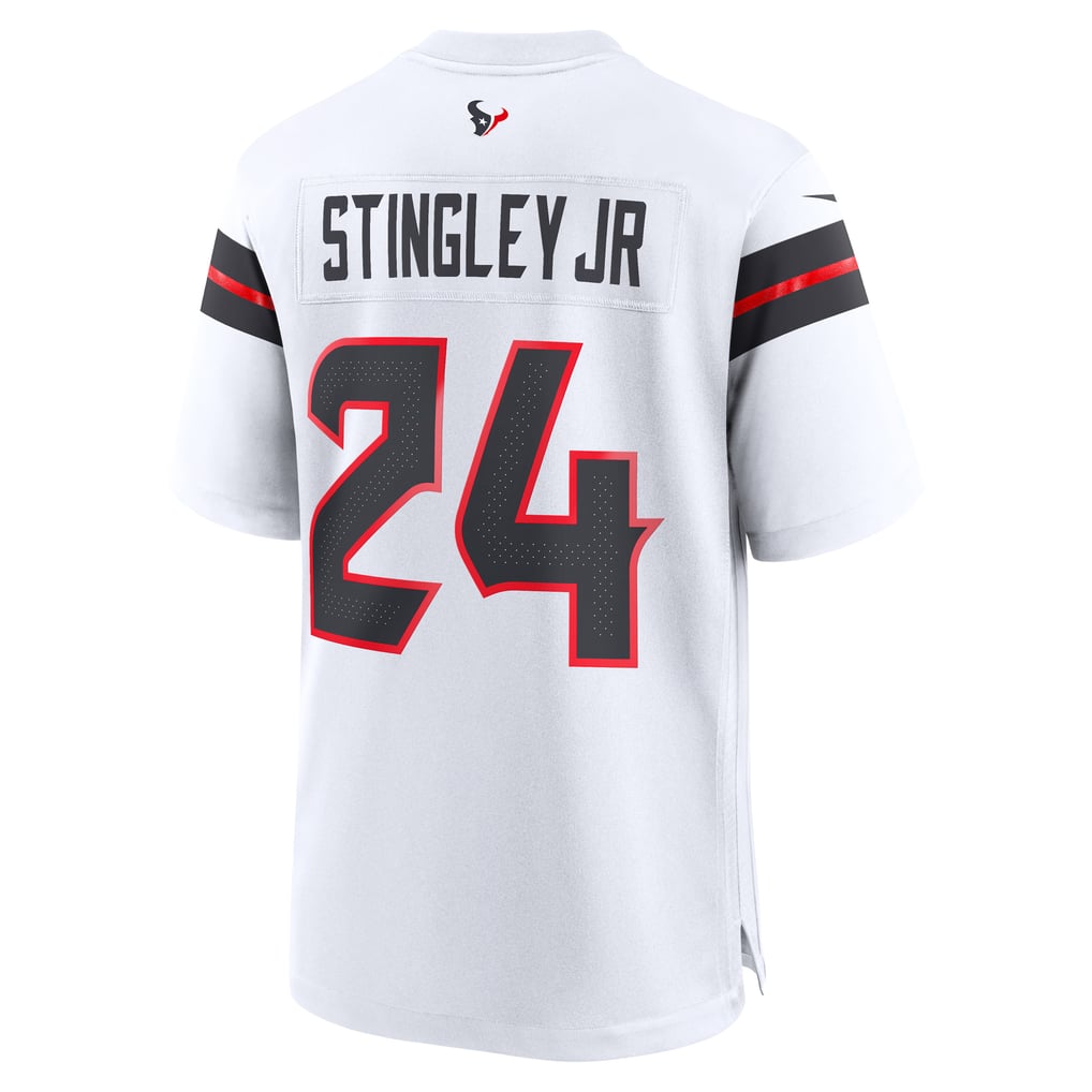 Derek Stingley Jr. #24 Houston Texans White Away Jersey - back reference