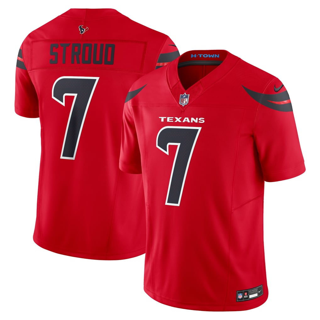 C.J. Stroud #7 Houston Texans Red Alternate Jersey - front and back