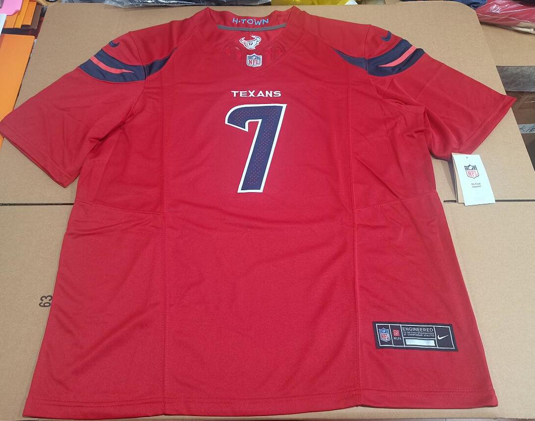 C.J. Stroud #7 Houston Texans Red Alternate Jersey - actual supplier photo