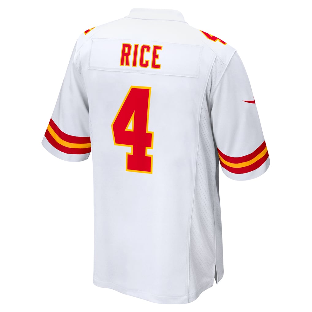 Rashee Rice #4 Kansas City Chiefs White Away Jersey - back reference