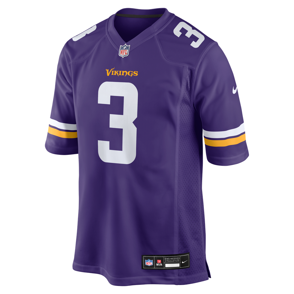Jordan Addison #3 Minnesota Vikings Purple Home Jersey - front reference