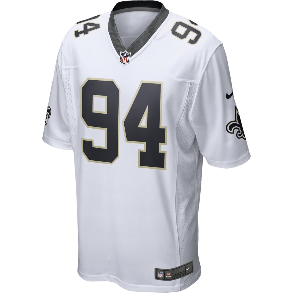 Cameron Jordan #94 New Orleans Saints White Away Jersey - front reference