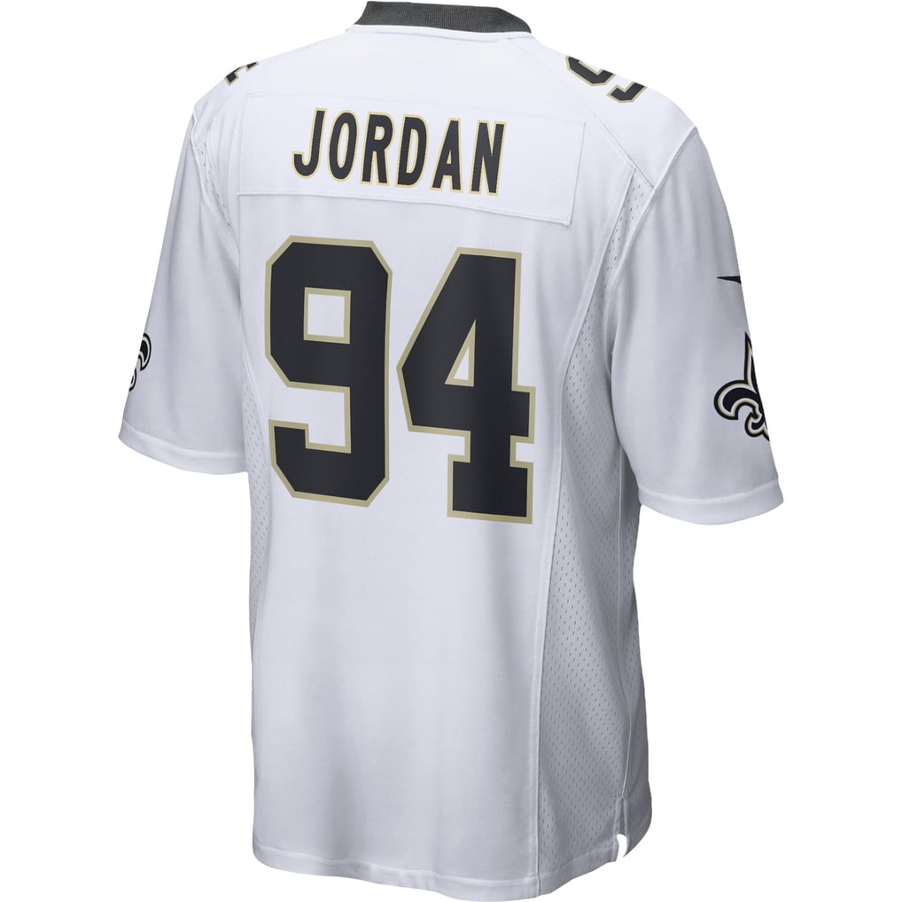 Cameron Jordan #94 New Orleans Saints White Away Jersey - back reference
