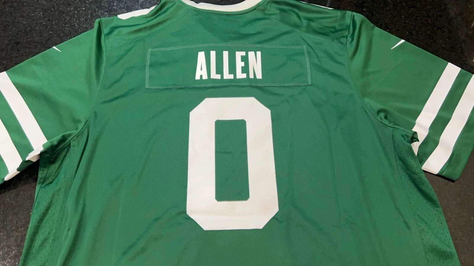 Braelon Allen #0 New York Jets Green Home Jersey - actual product photo 1
