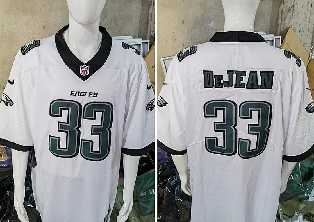 Cooper DeJean #33 Philadelphia Eagles White Away Jersey - actual supplier photo