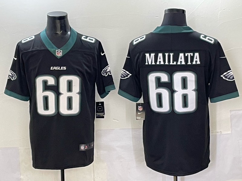 Jordan Mailata #68 Philadelphia Eagles Black Alternate Jersey - actual product photo 1