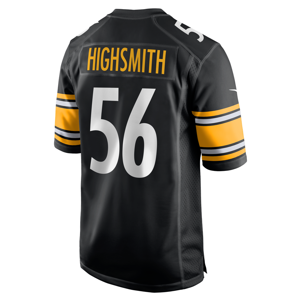 Alex Highsmith #56 Pittsburgh Steelers Black Home Jersey - back reference