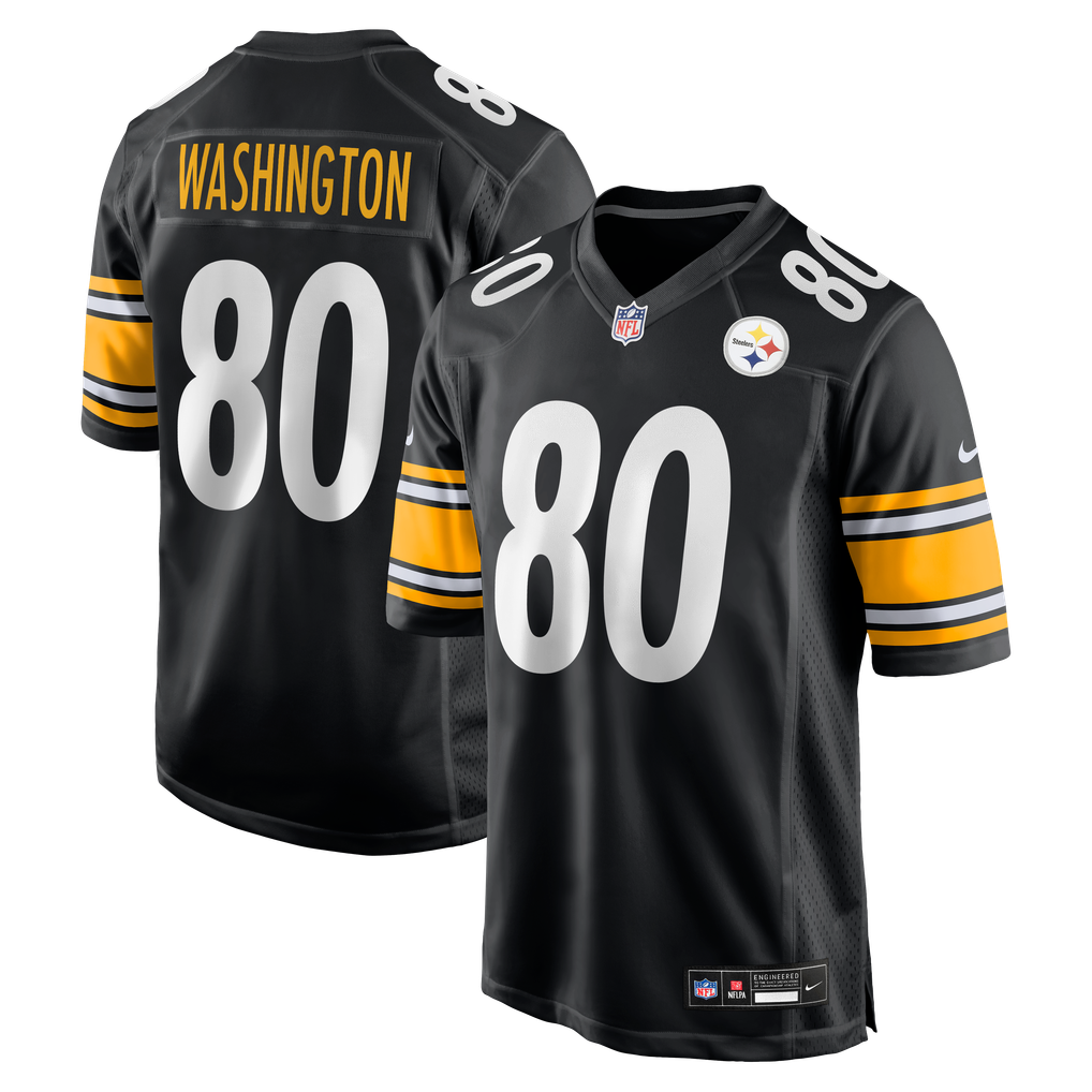 Darnell Washington #80 Pittsburgh Steelers Black Home Jersey - front and back reference