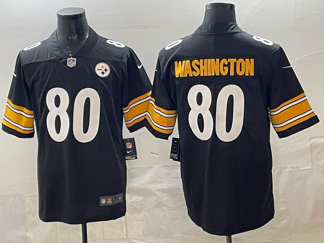 Darnell Washington #80 Pittsburgh Steelers Black Home Jersey - actual product photo 1