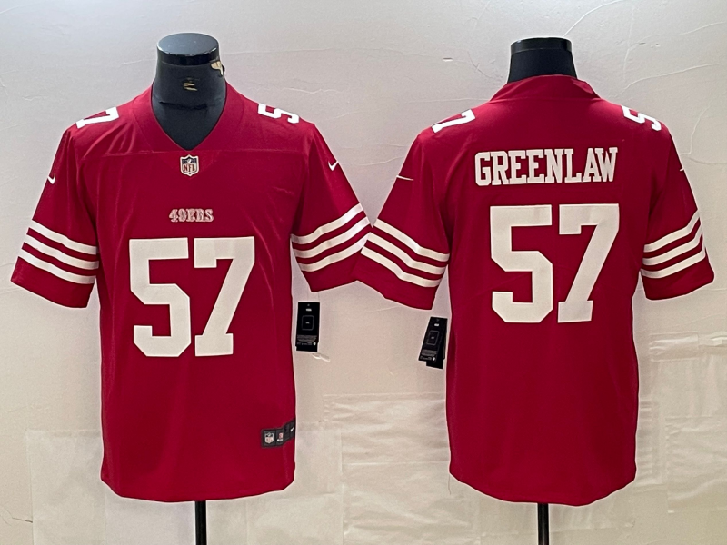 Dre Greenlaw #57 San Francisco 49ers Scarlet Home Jersey - actual product photo 1