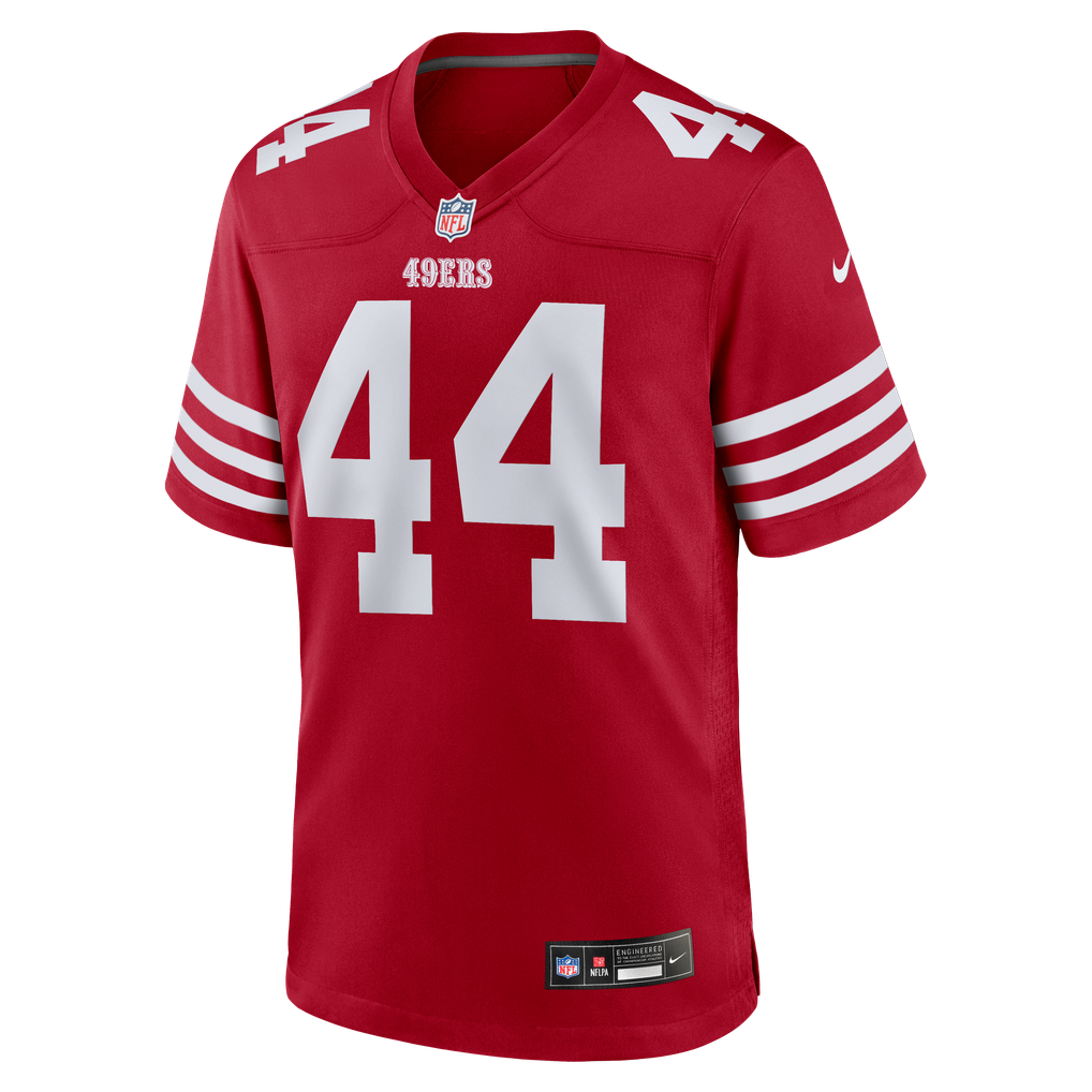 Kyle Juszczyk #44 San Francisco 49ers Scarlet Home Jersey - front and back reference