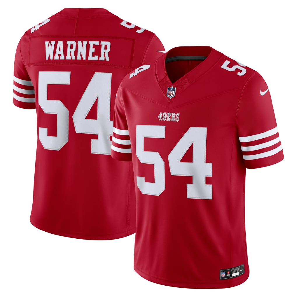 Fred Warner #54 San Francisco 49ers Red Home Jersey - front and back
