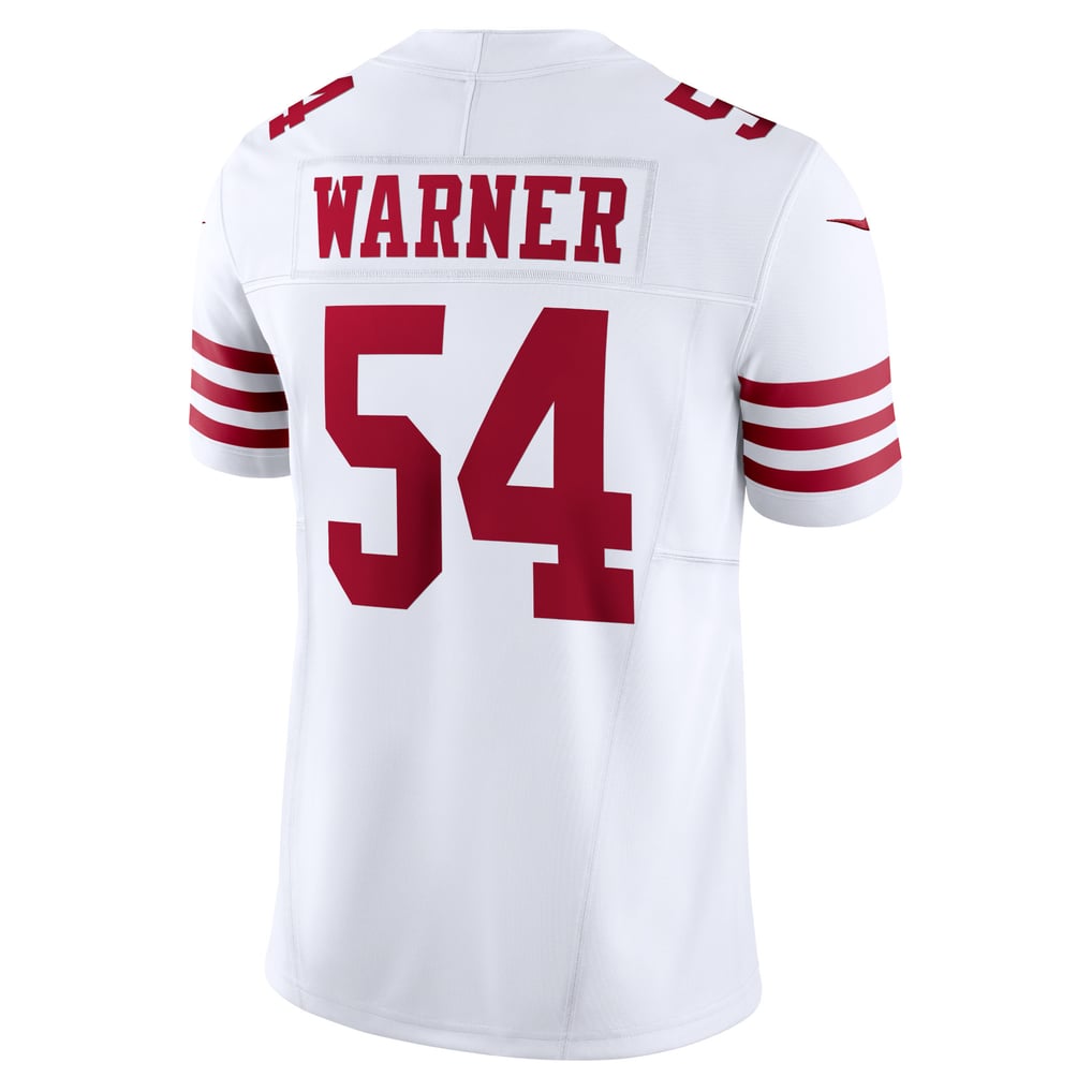 Fred Warner #54 San Francisco 49ers White Away Jersey - back