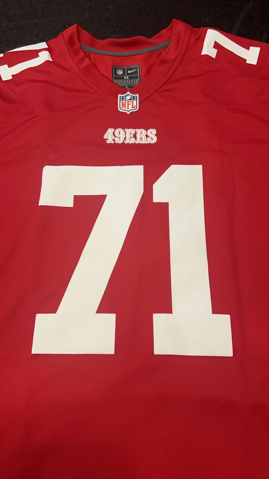 Trent Williams #71 San Francisco 49ers Scarlet Home Jersey - actual product photo 1