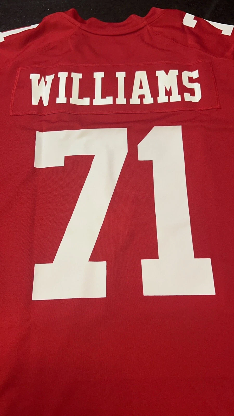 Trent Williams #71 San Francisco 49ers Scarlet Home Jersey - actual product photo 2