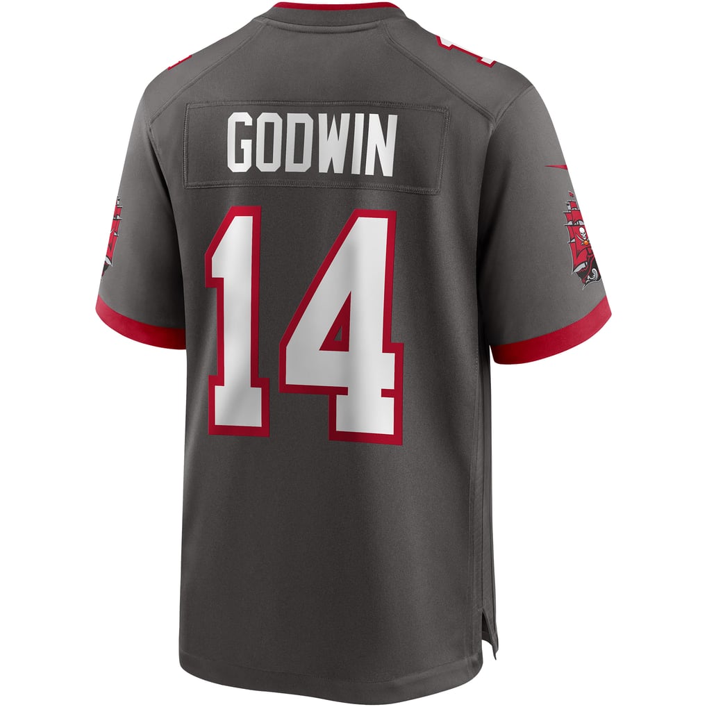 Chris Godwin #14 Tampa Bay Buccaneers Pewter Alternate Jersey - back reference