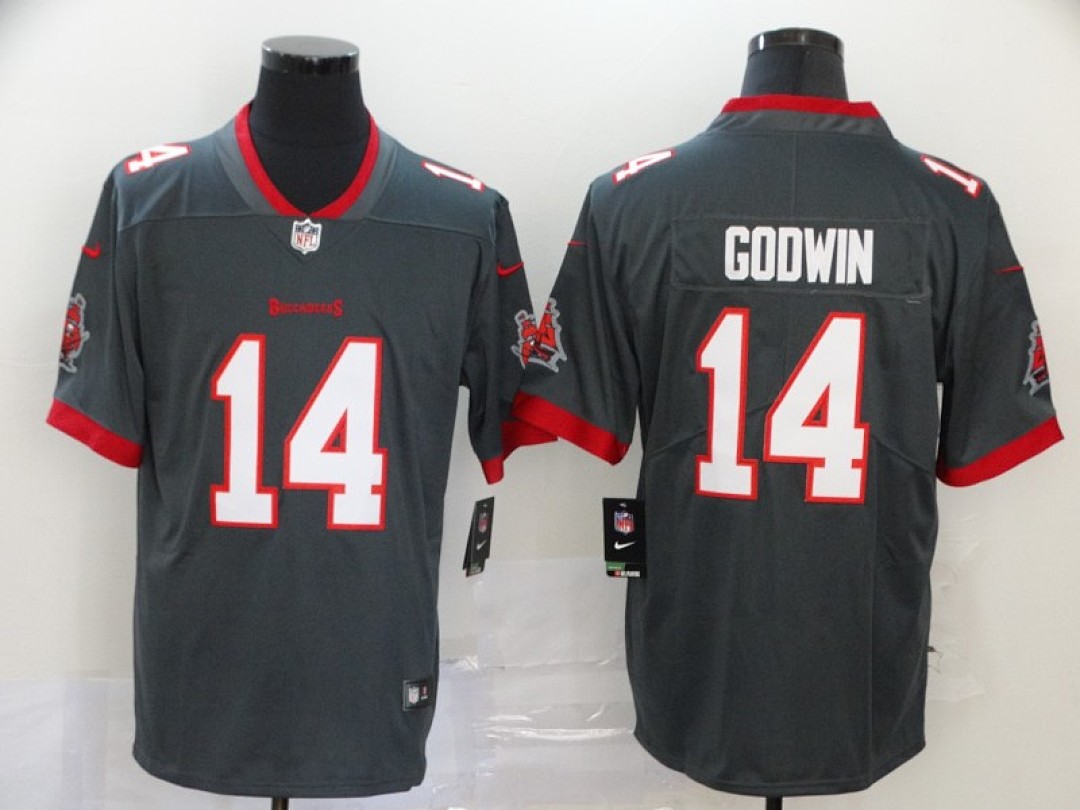 Chris Godwin #14 Tampa Bay Buccaneers Pewter Alternate Jersey - actual product photo 1
