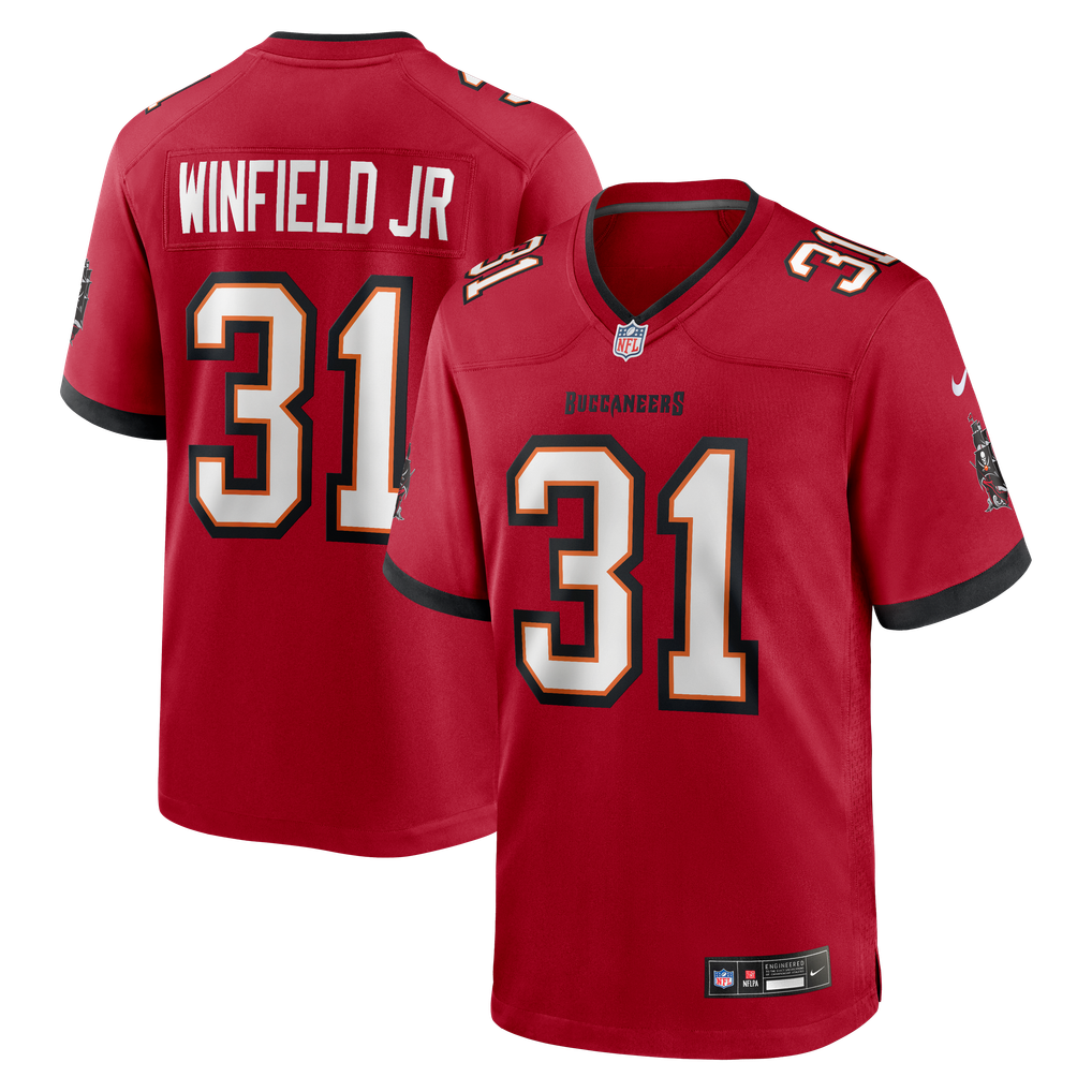 Antoine Winfield Jr. #31 Tampa Bay Buccaneers Red Home Jersey - front and back reference