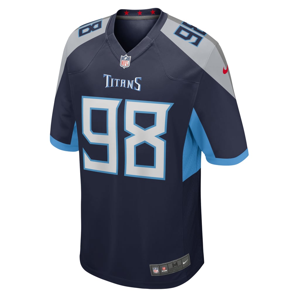Jeffery Simmons #98 Tennessee Titans Navy Team Jersey - front reference