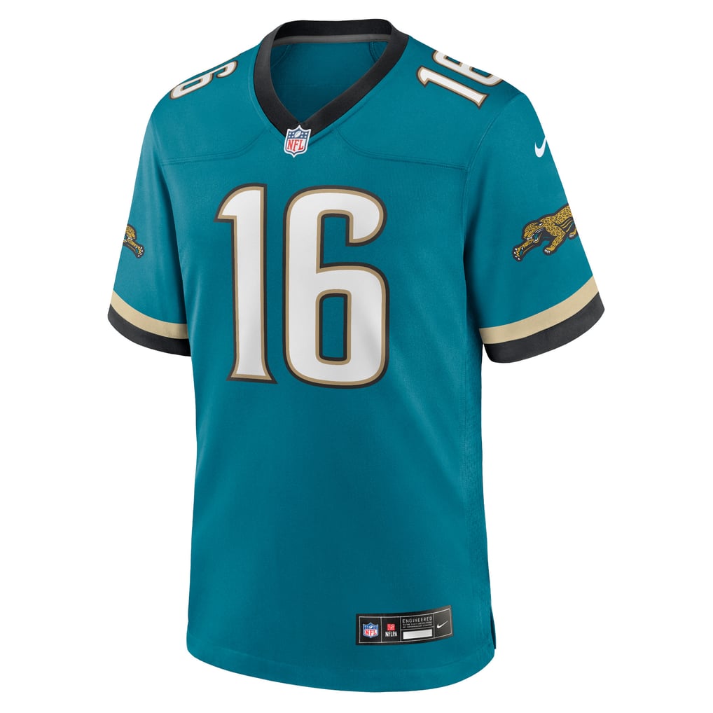 Trevor Lawrence #16 Jacksonville Jaguars Teal Prowler Throwback Jersey — NFL Shop reference