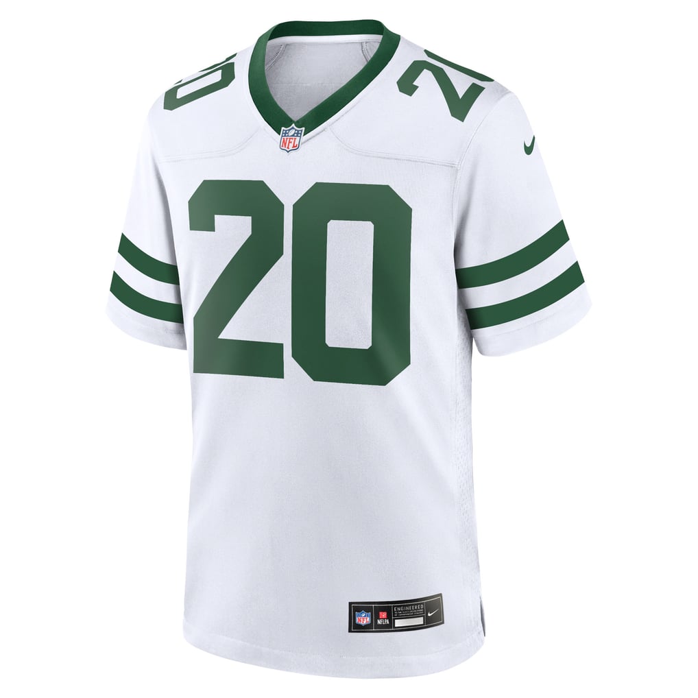 Breece Hall #20 New York Jets White Away Jersey — front