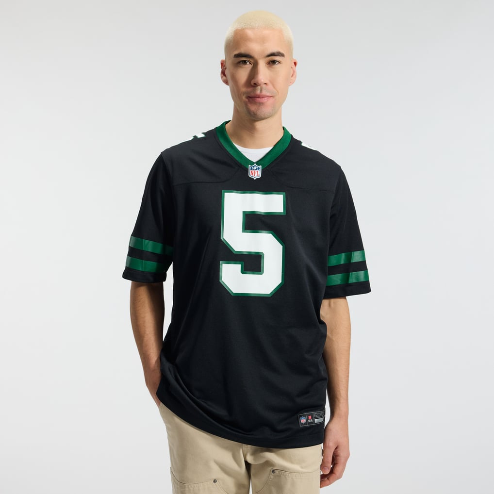 Garrett Wilson #5 New York Jets Black Alternate Jersey — front