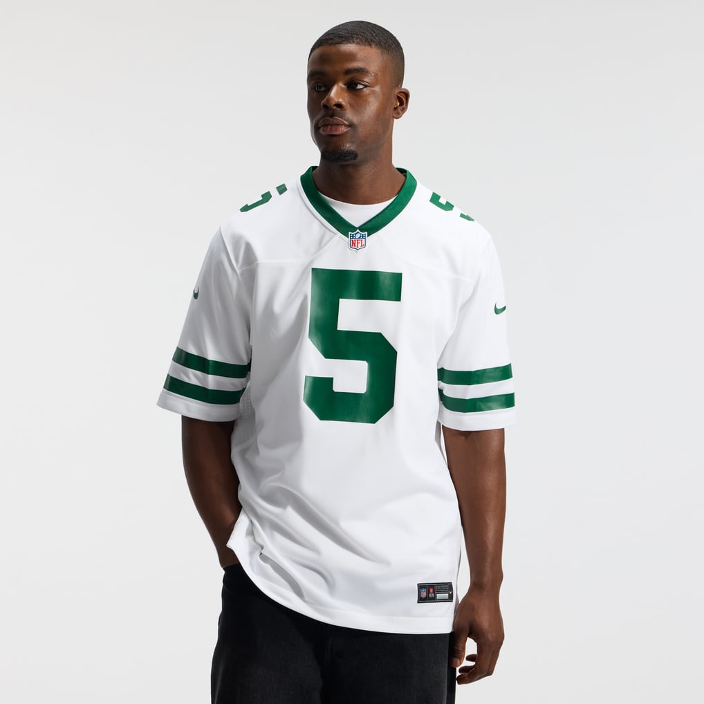 Garrett Wilson #5 New York Jets White Away Jersey — front