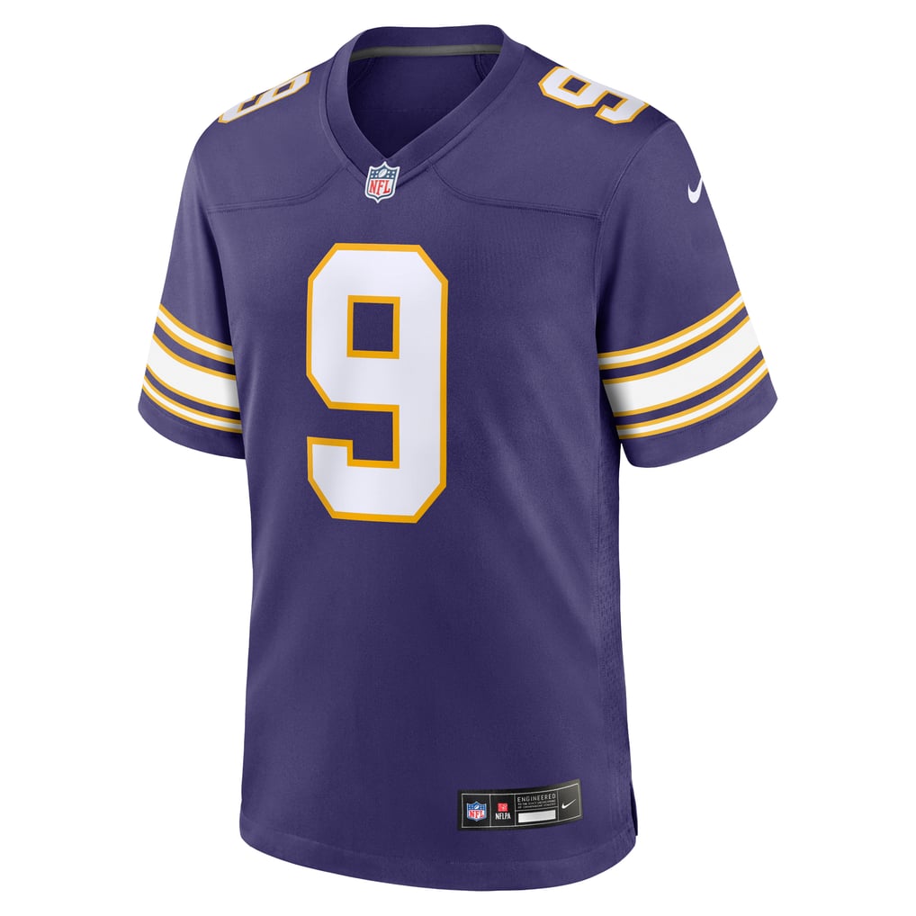 J.J. McCarthy #9 Minnesota Vikings Purple Classic Jersey — front