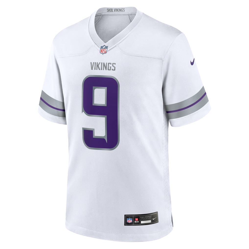 J.J. McCarthy #9 Minnesota Vikings White Alternate Jersey — front