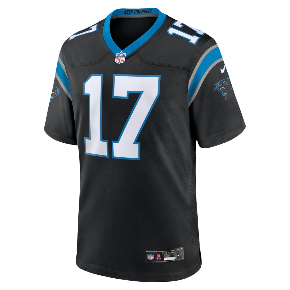 Xavier Legette #17 Carolina Panthers Black Home Jersey — front