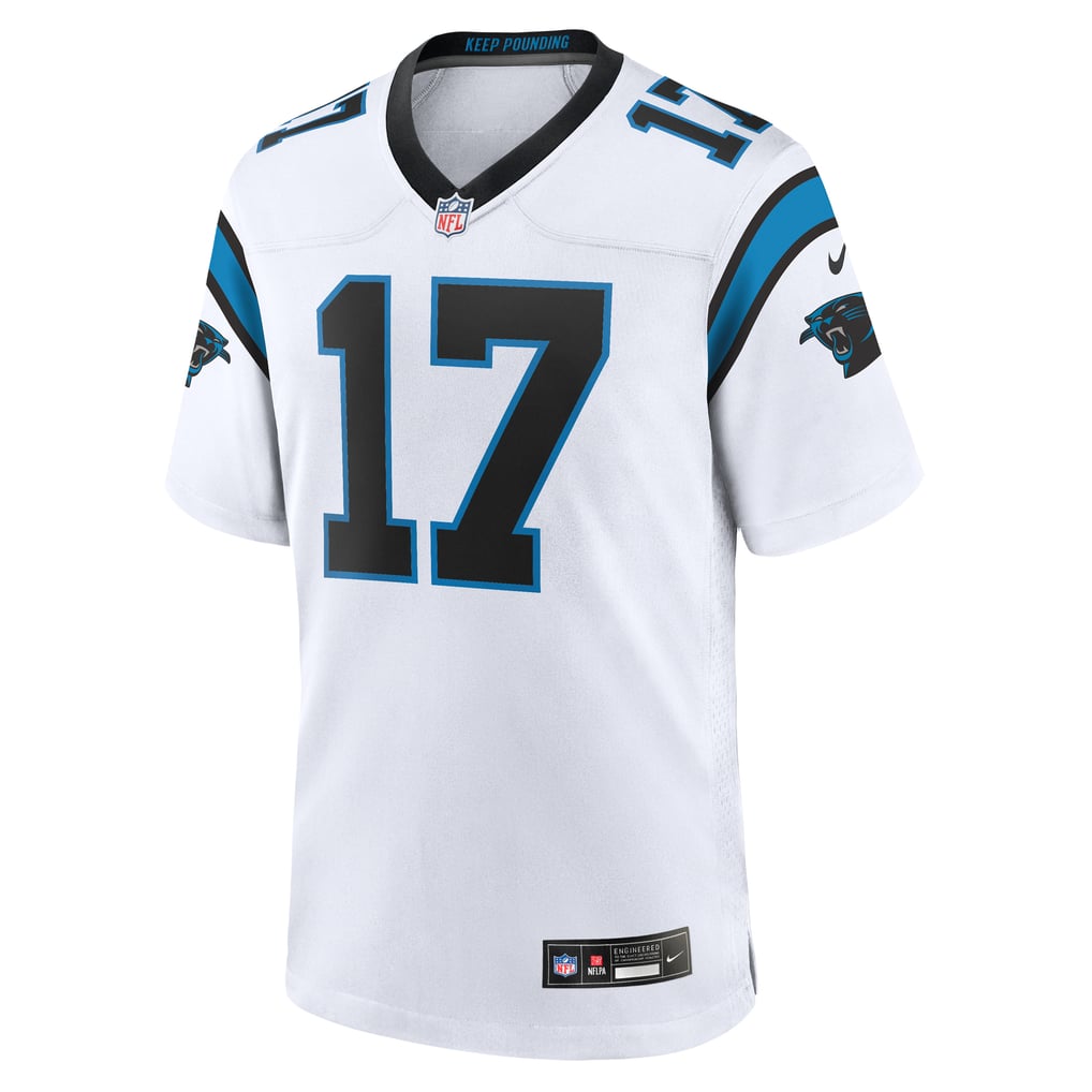 Xavier Legette #17 Carolina Panthers White Away Jersey — front