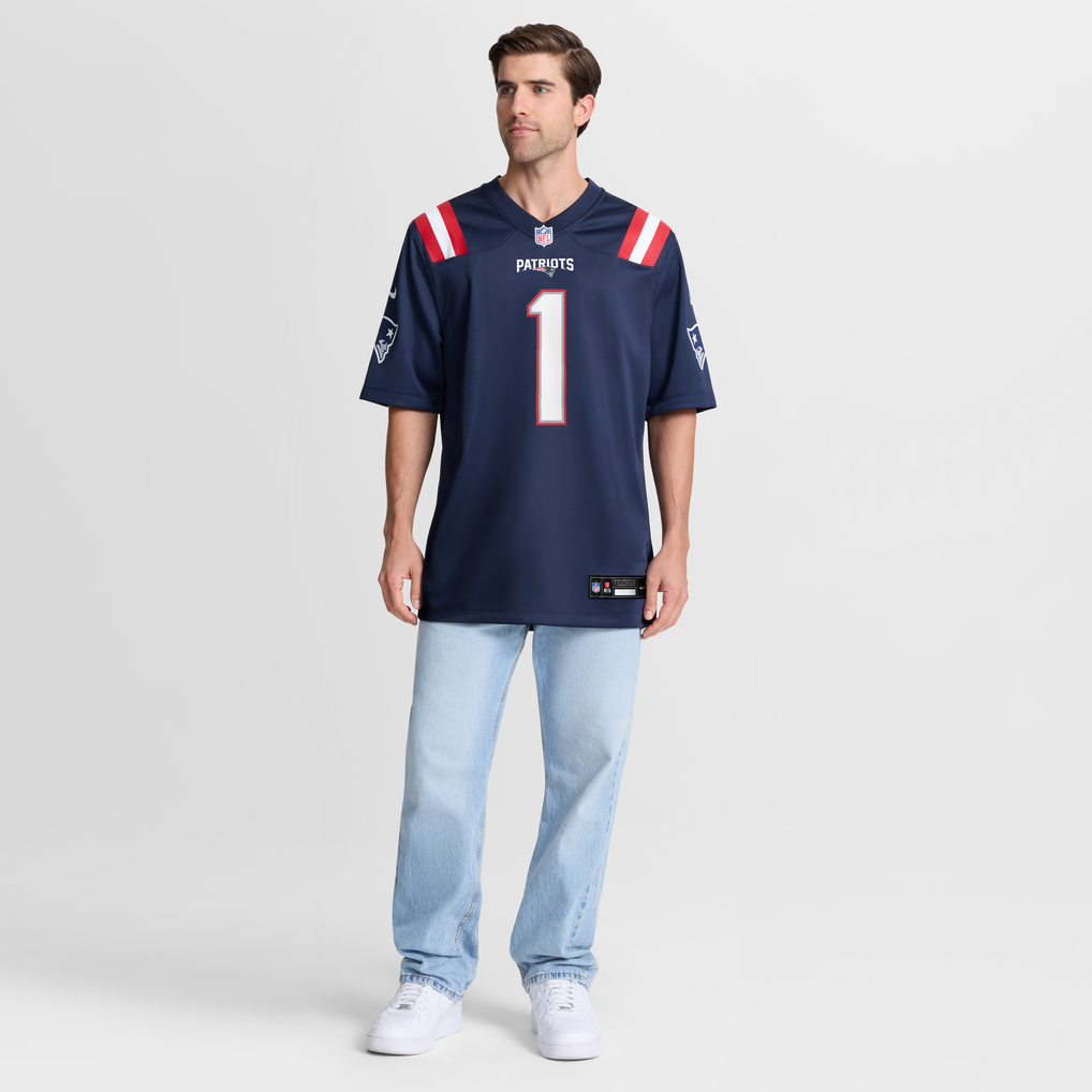 A.J. Brown #1 New England Patriots Navy Home Jersey — NFL Shop reference