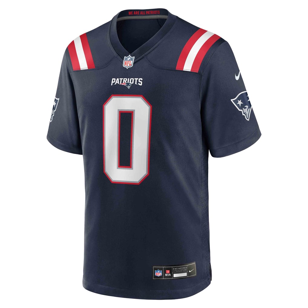 Christian Gonzalez #0 New England Patriots Navy Home Jersey — NFL Shop reference